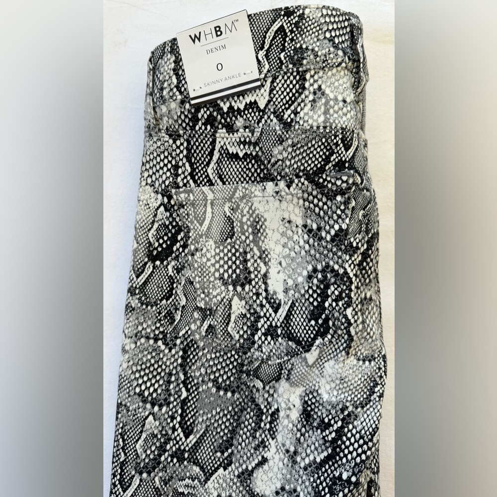 White House Black Market Printed Skinny Ankle Jeans - Picture 4 of 7
